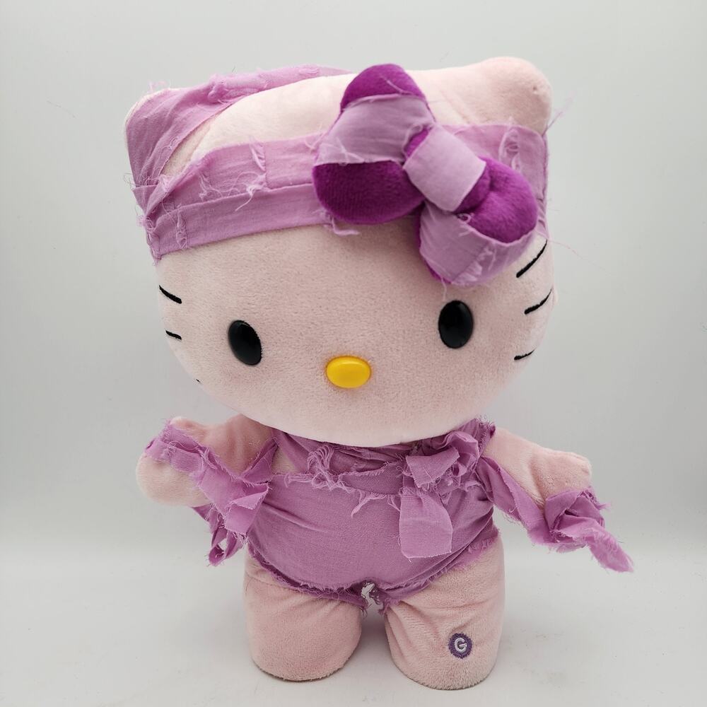 Hello Kitty Purple Mummy Animated Plush 12" Side Stepper Halloween CVS Exclusive